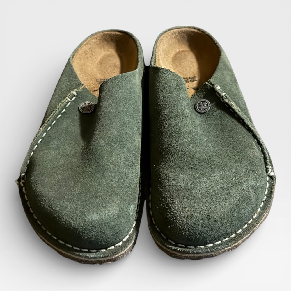 Birkenstock Zermatt Premium Suede Leather Clogs Thyme Size 36 / 5 - Picture 2 of 7